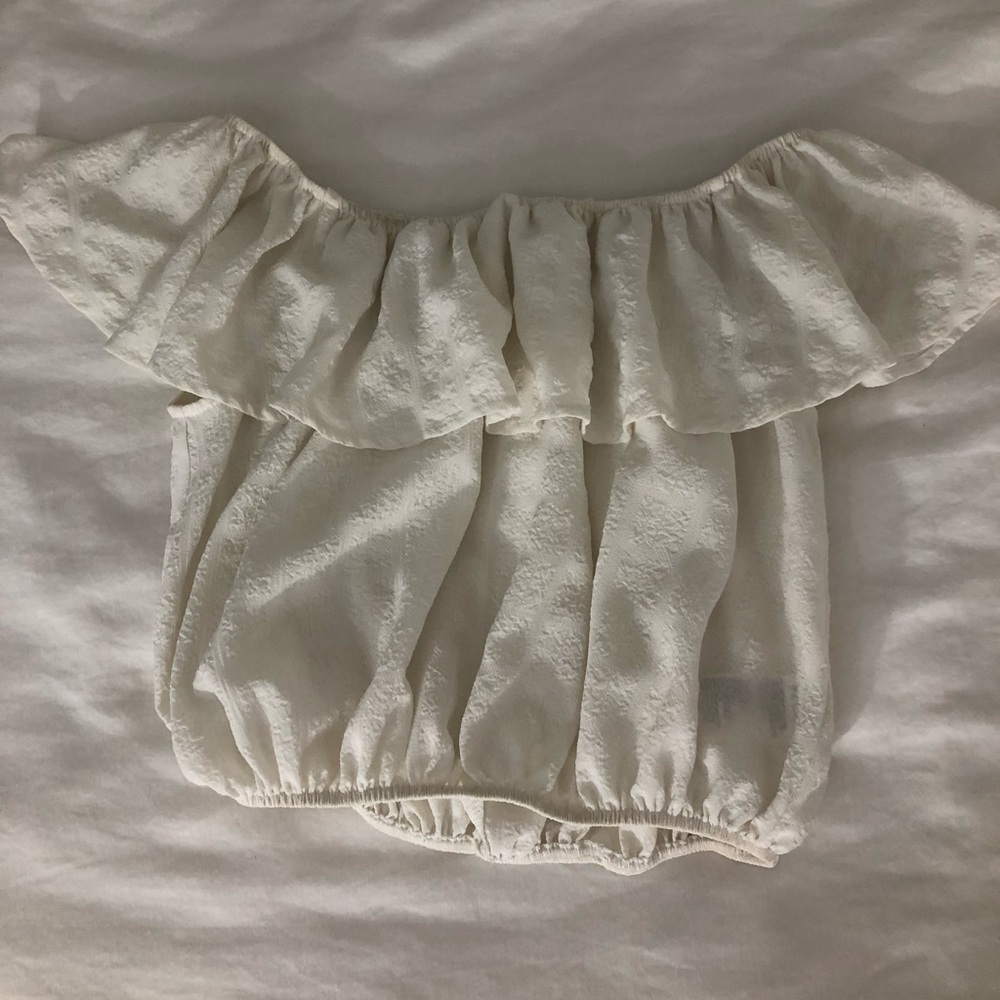Cropped off the shoulder top